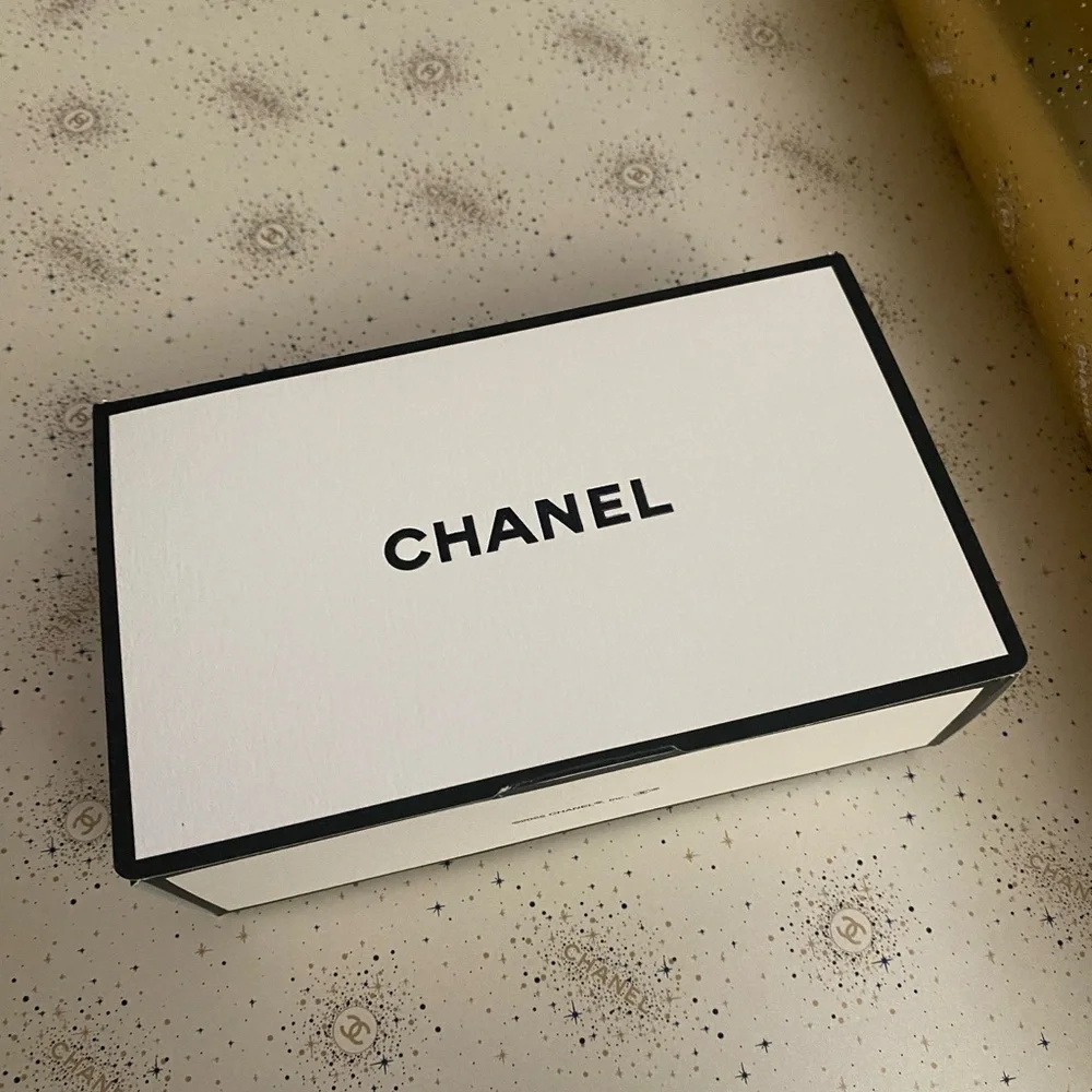 Boxes & 9’ Roll CHANEL Gold and White Star Luxury Gift Wrap